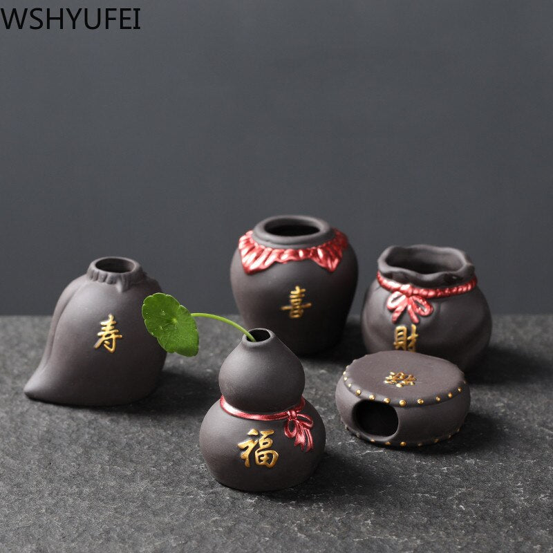 Creativity Purple Clay Fingertip Tea Pot