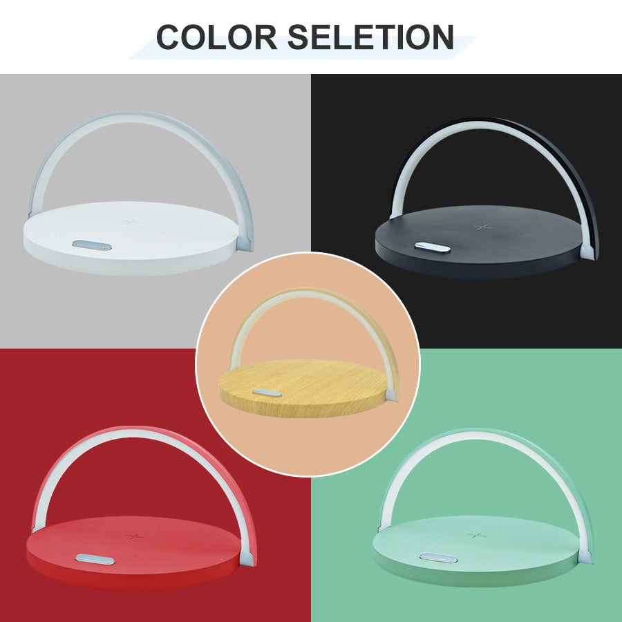 Sexy 10W Qi Fast Wireless Charger Table Lamp For iPhone X XR XS