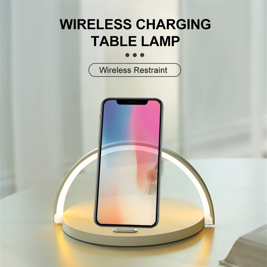 Sexy 10W Qi Fast Wireless Charger Table Lamp For iPhone X XR XS