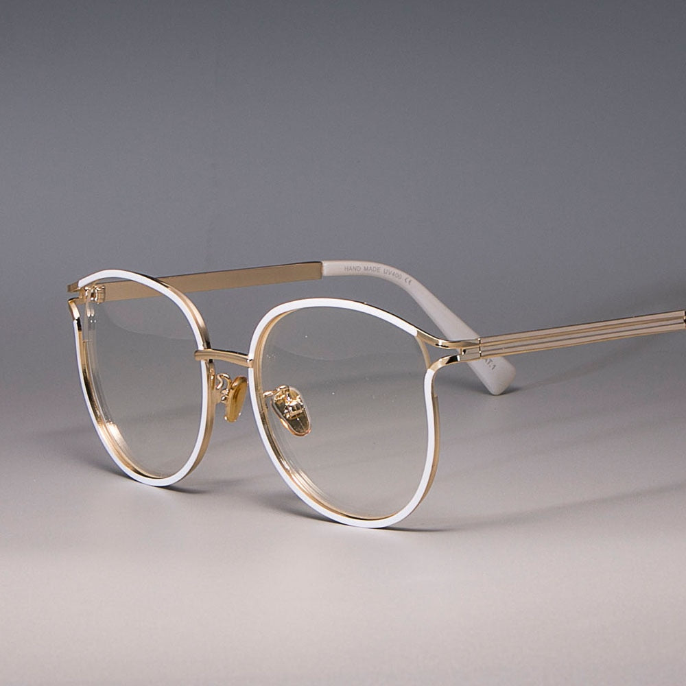 Cute Cat Eye Glasses Metal Frames