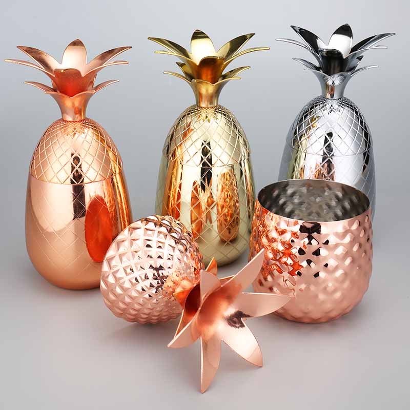 Pineapple Cups Tumbler Wineglass 3 Colors Cocktail Drinking Winebowls Mugs Bar Tools