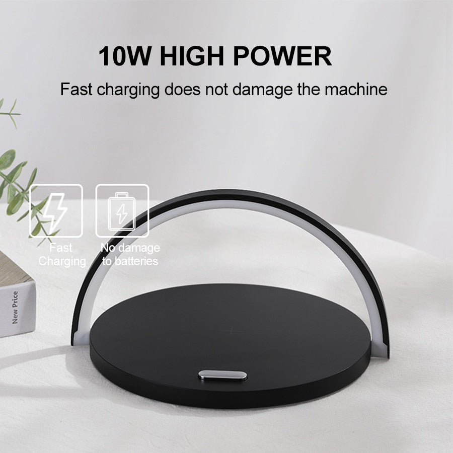 Sexy 10W Qi Fast Wireless Charger Table Lamp For iPhone X XR XS