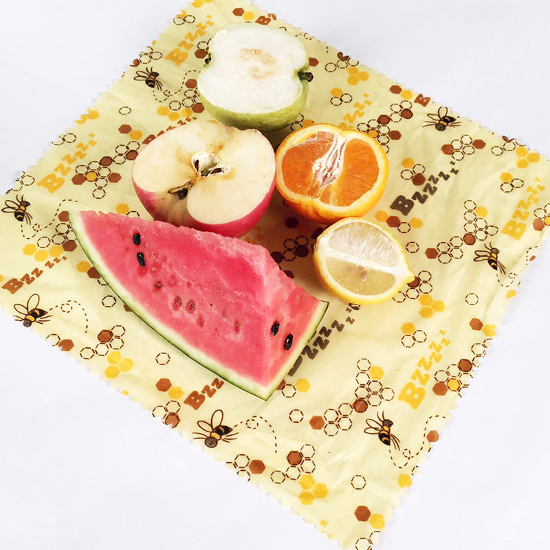 Eco Friendly Reusable Food Wraps Food Fresh Keeping Storage Organic Beeswax Cloth Wrap Cling Wrap Custom Made Pattern