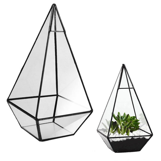 Chic Pyramid Glass Terrarium