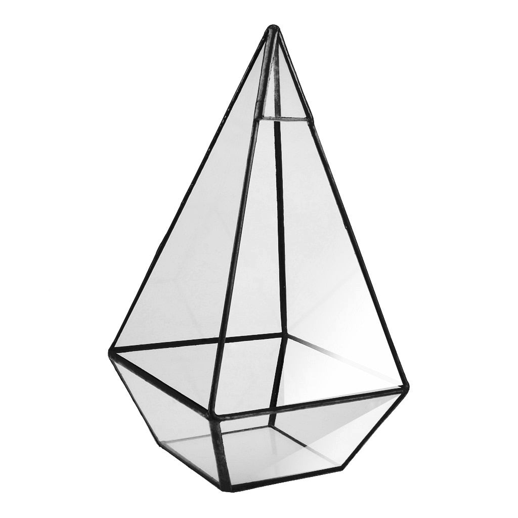 Chic Pyramid Glass Terrarium