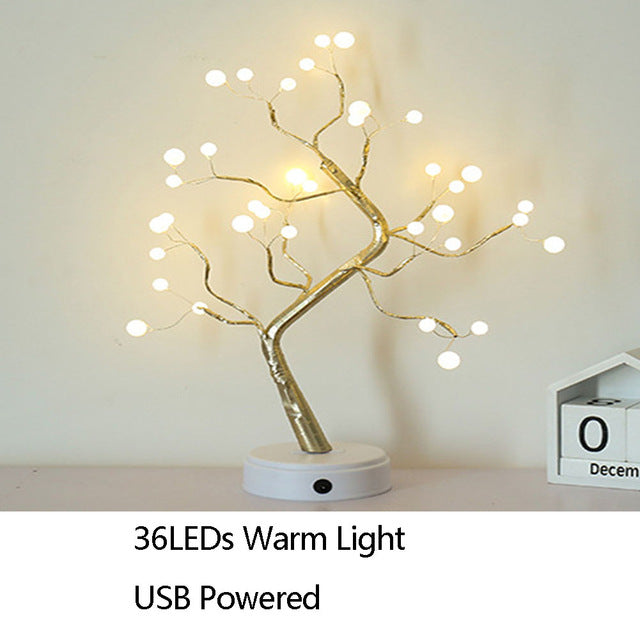 Night Light Home Decoration Bonsai Style Party Cherry Tree Shape LED Light