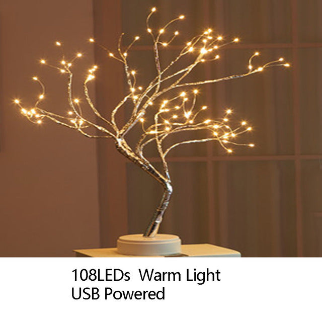 Night Light Home Decoration Bonsai Style Party Cherry Tree Shape LED Light