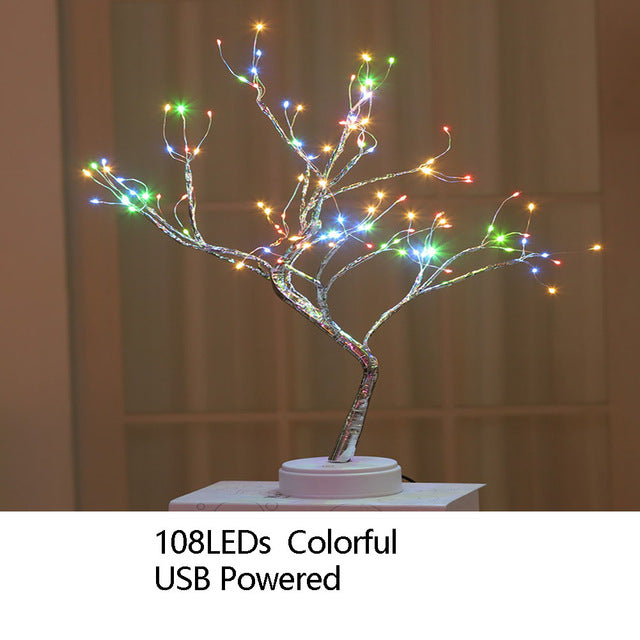 Night Light Home Decoration Bonsai Style Party Cherry Tree Shape LED Light