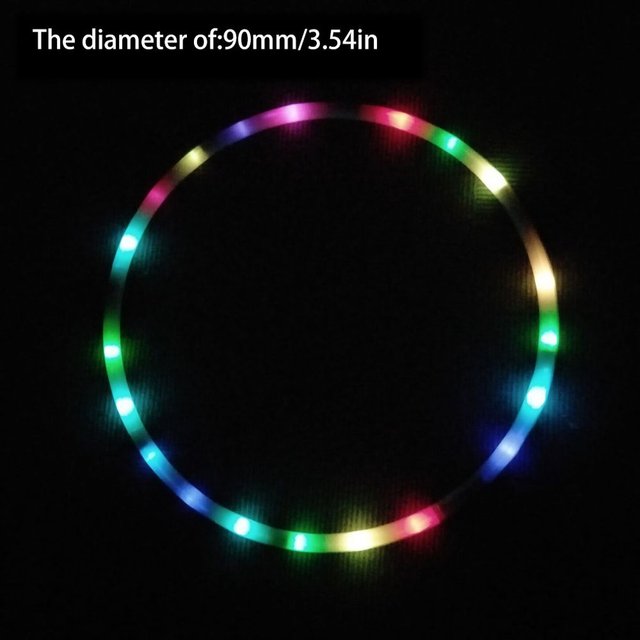 LED Colorful Fitness Circle Performing Arts Abdominal Fat Loss Light Fitness Crossfit Foldable Sport Hoop Gym Fitness Equipments
