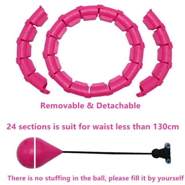 Lose Weight & Get Toned - Adjustable Smart Sport Hoops Indoor Fitness Workout Home Exercise Gym Training Hoopfit Slim Waist Intelligent Hula Ring