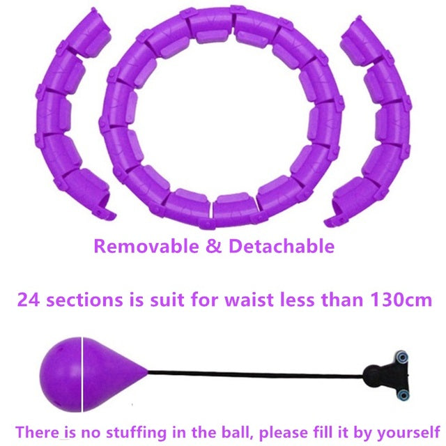 Lose Weight & Get Toned - Adjustable Smart Sport Hoops Indoor Fitness Workout Home Exercise Gym Training Hoopfit Slim Waist Intelligent Hula Ring