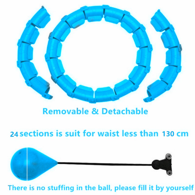 Lose Weight & Get Toned - Adjustable Smart Sport Hoops Indoor Fitness Workout Home Exercise Gym Training Hoopfit Slim Waist Intelligent Hula Ring